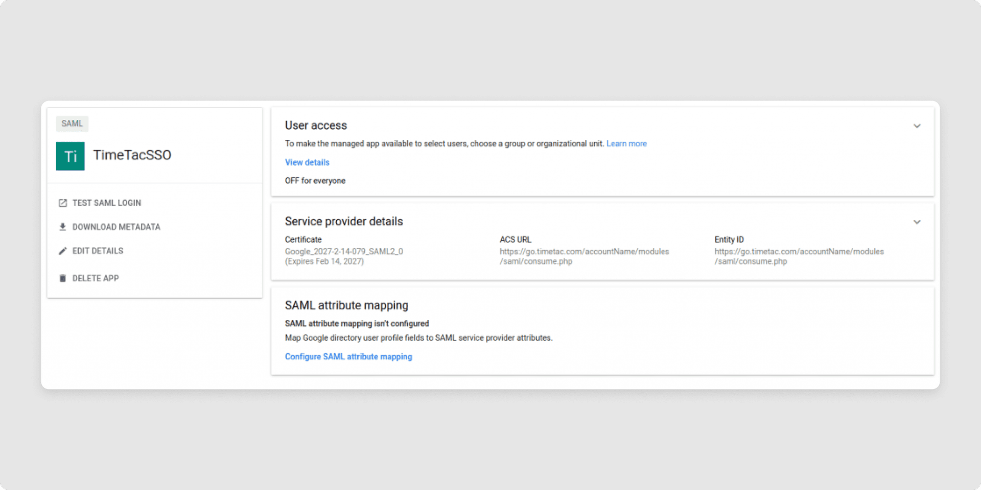 <p>After the last step from a previous part of the tutorial, you are redirected to your new app.</p><p>By default, the newly created application is<em> OFF for everyone</em>, meaning it will not work for our users. To enable it, change it to <em>ON for everyone.</em></p>