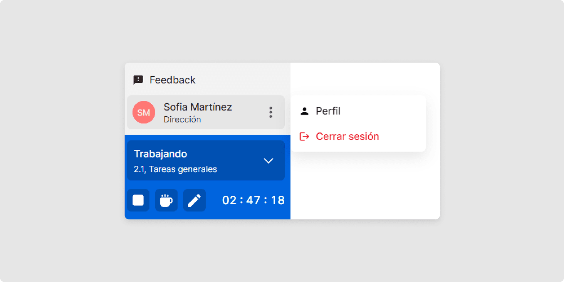 Haz clic en tu nombre y en "Perfil" en la parte inferior izquierda del menú.